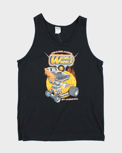 Vintage 90's World Wheels Car Show Graphic Vest - L