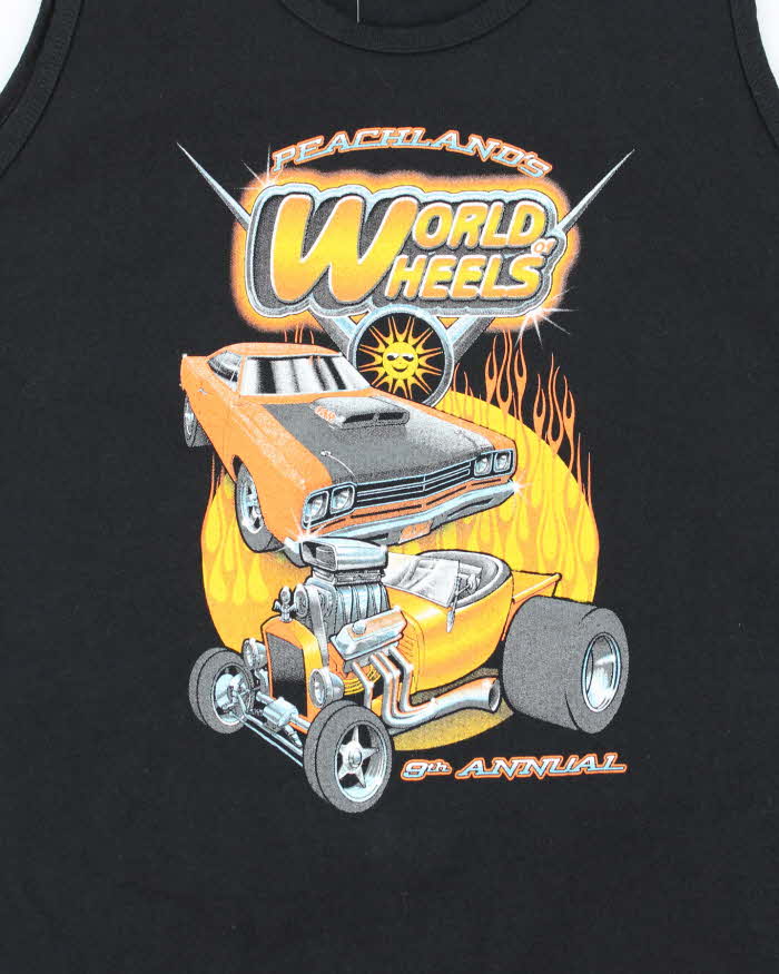 Vintage 90's World Wheels Car Show Graphic Vest - L