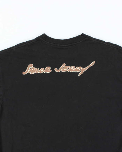 Sailor Jerry Print Black Cotton T-Shirt - XL