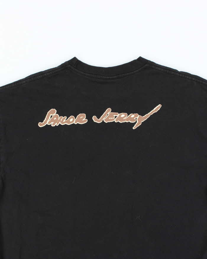 Sailor Jerry Print Black Cotton T-Shirt - XL