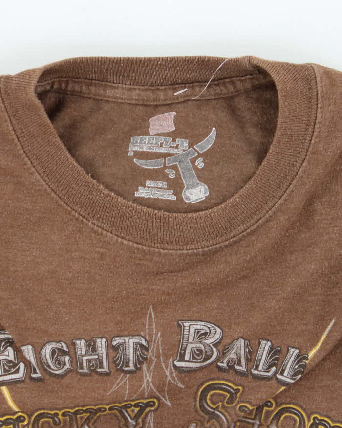 Vintage Y2K Eight Ball Lucky Shot Graphic T-Shirt - M