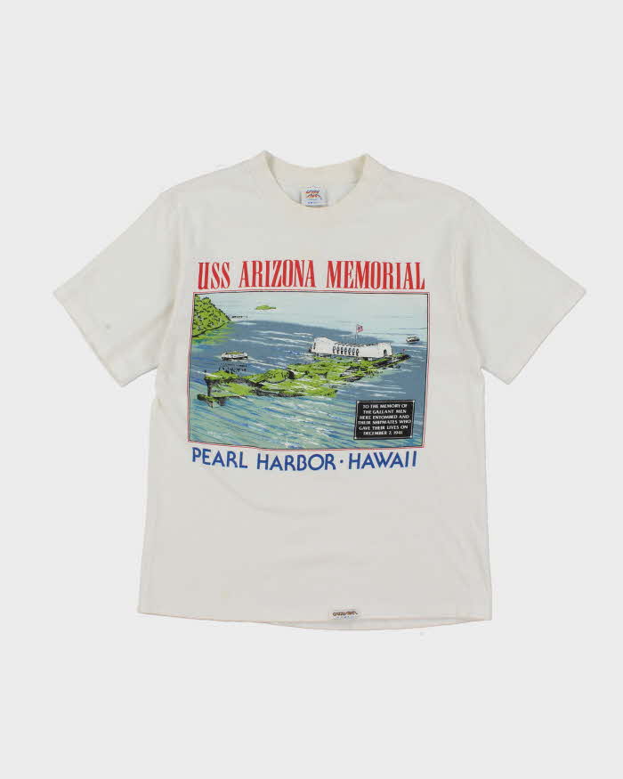 Vintage 90's Single Stitch Pearl Harbour Memorial T-Shirt - S