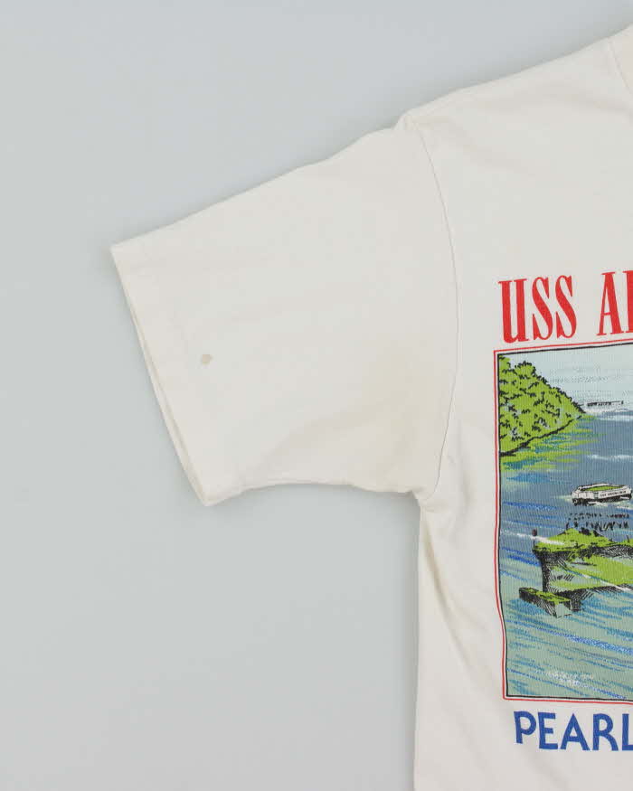 Vintage 90's Single Stitch Pearl Harbour Memorial T-Shirt - S