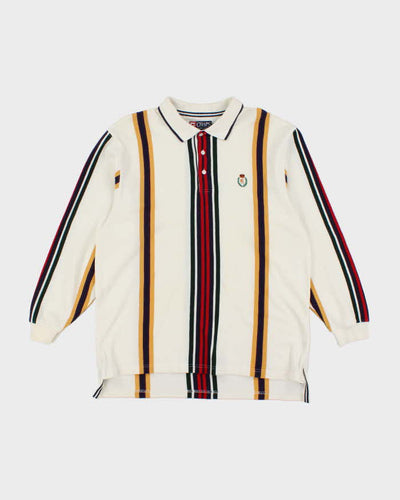 Vintage 90's Chaps by Ralph Lauren Striped Long Sleeve Polo Shirt - XL