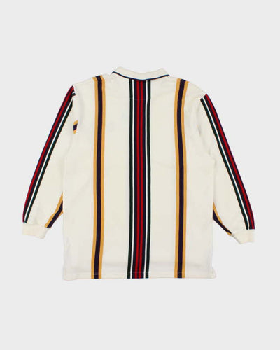 Vintage 90's Chaps by Ralph Lauren Striped Long Sleeve Polo Shirt - XL