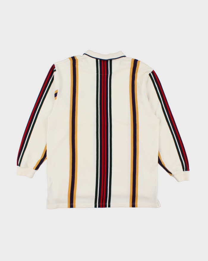Vintage 90's Chaps by Ralph Lauren Striped Long Sleeve Polo Shirt - XL