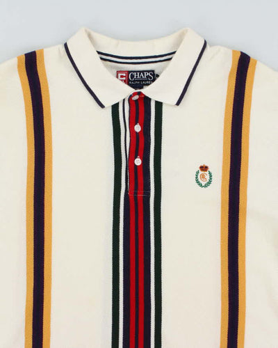 Vintage 90's Chaps by Ralph Lauren Striped Long Sleeve Polo Shirt - XL