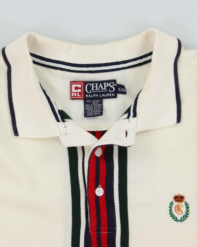 Vintage 90's Chaps by Ralph Lauren Striped Long Sleeve Polo Shirt - XL