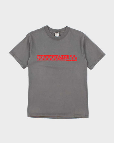 Vintage 90's Vans Checked Logo Graphic T-Shirt - S