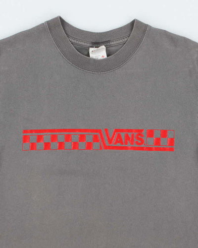 Vintage 90's Vans Checked Logo Graphic T-Shirt - S