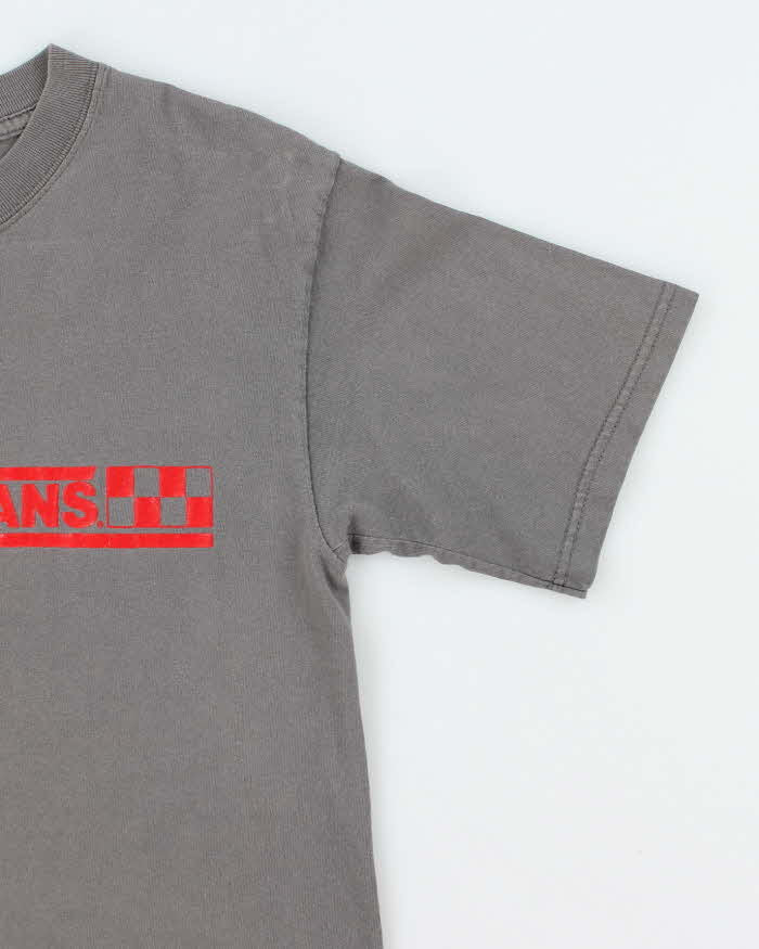 Vintage 90's Vans Checked Logo Graphic T-Shirt - S
