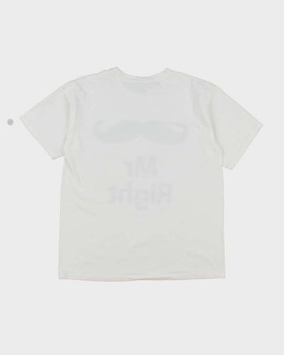 Vintage Y2K Mr Right Comedy Slogan T-Shirt - L