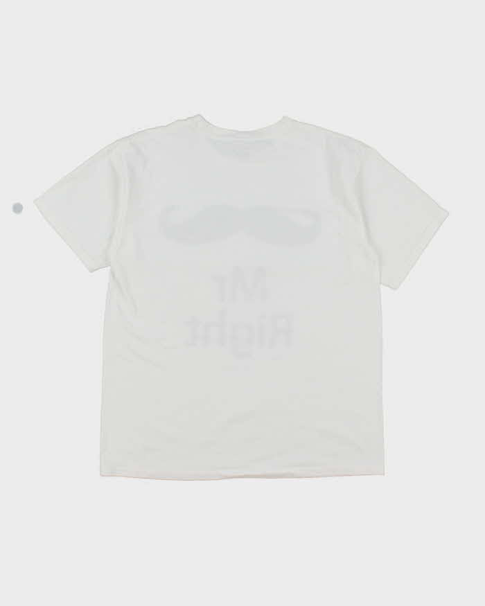 Vintage Y2K Mr Right Comedy Slogan T-Shirt - L