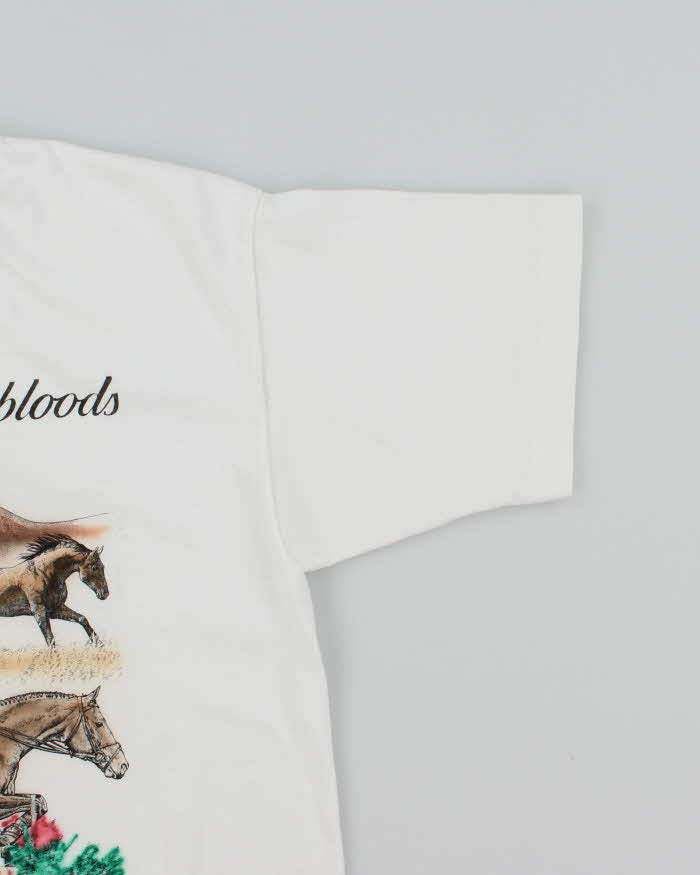 Vintage 90's Warmbloods Horse Riding Graphic T-Shirt - L