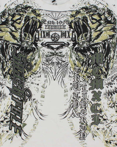 Vintage Y2K Southpole Gothic All Over Print Graphic T-Shirt - XL
