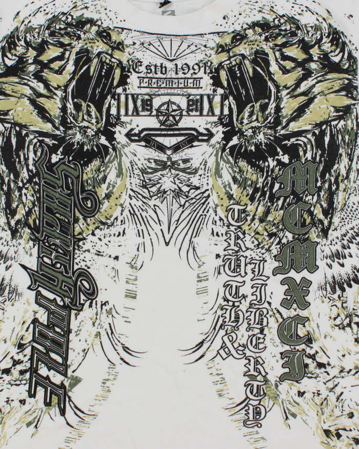 Vintage Y2K Southpole Gothic All Over Print Graphic T-Shirt - XL