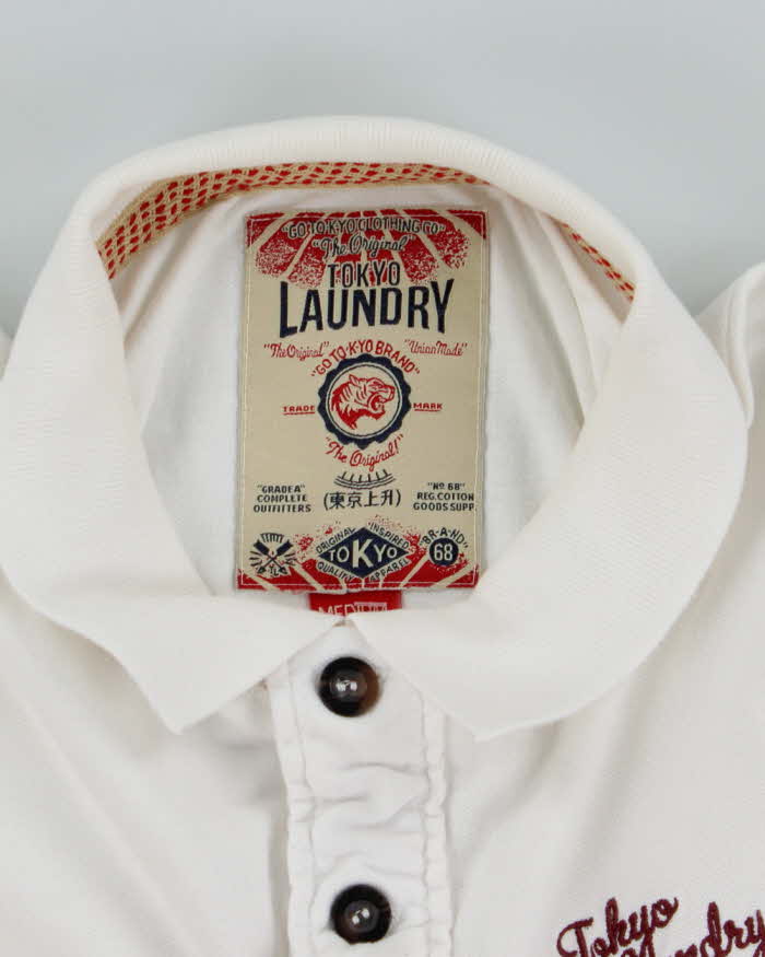 Vintage Y2K Tokyo Laundry Small Logo Slim Fit Polo Shirt - M