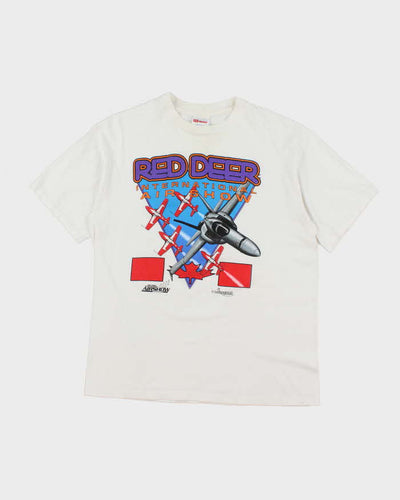 Vintage 90's Red Deer International Air Show Graphic T-Shirt - L
