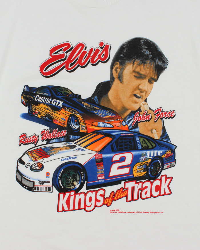 Vintage 2000's Elvis Kings of the Track Racing T-Shirt - L