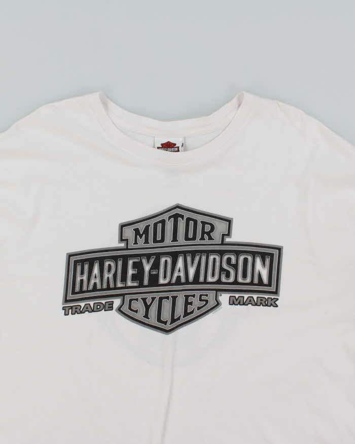 Vintage Harley Davidson Oversized Skull Long Sleeve T-Shirt - XXL