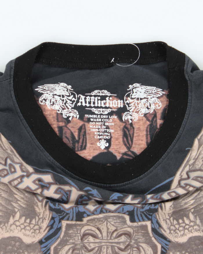 Vintage Y2K Affliction Gothic Graphic T-Shirt - XXL