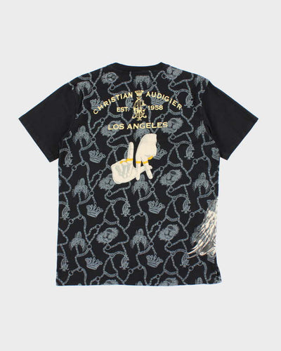 Vintage Y2K Christian Audigier All Over Print T-Shirt - L