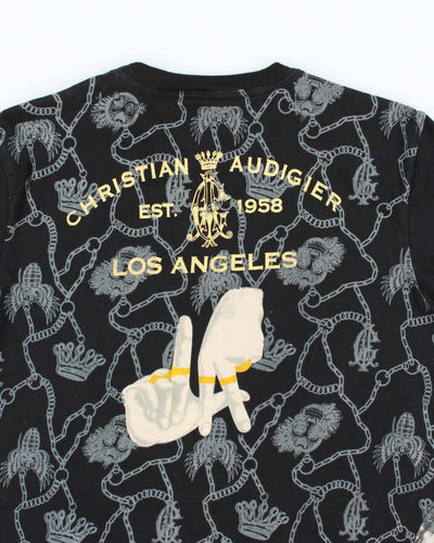 Vintage Y2K Christian Audigier All Over Print T-Shirt - L