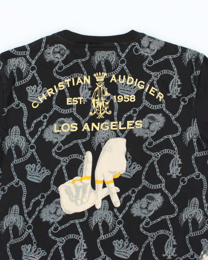Vintage Y2K Christian Audigier All Over Print T-Shirt - L