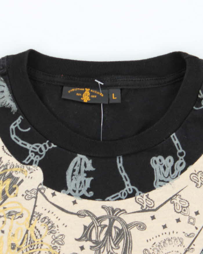 Vintage Y2K Christian Audigier All Over Print T-Shirt - L