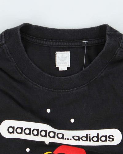 Vintage Y2K Adidas Drunk Hot Dog Graphic T-Shirt - L