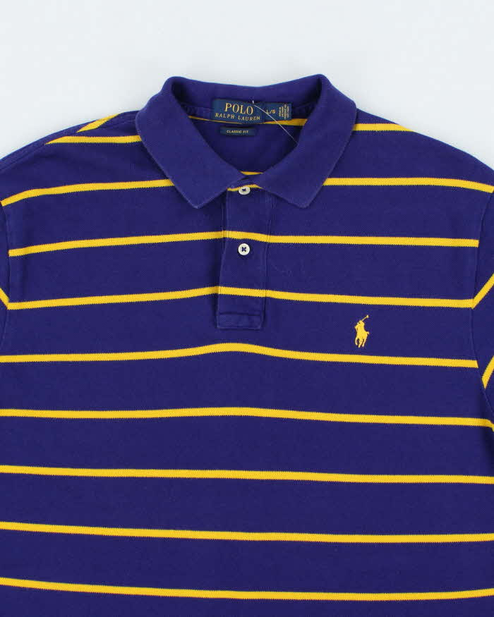 Vintage 2000's Ralph Lauren Striped Polo Shirt - L