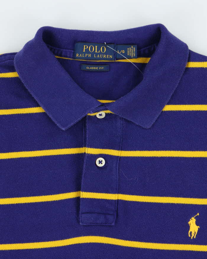 Vintage 2000's Ralph Lauren Striped Polo Shirt - L