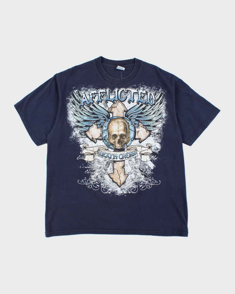 Vintage Y2K Affliction Gothic Graphic T-Shirt - XL – Rokit