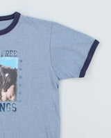 Vintage Y2K Wild and Free Mustangs Graphic Ringer T-Shirt - M