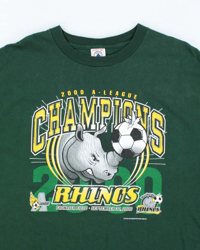 Vintage 2000's A League Soccer Champion Graphic T-Shirt - XL