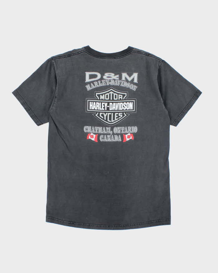 Vintage 2000's Harley Davidson Ontario Faded Graphic T-Shirt - L