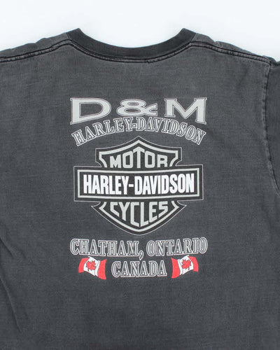 Vintage 2000's Harley Davidson Ontario Faded Graphic T-Shirt - L