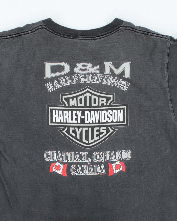 Vintage 2000's Harley Davidson Ontario Faded Graphic T-Shirt - L