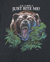 Vintage Y2K Alaska Just Bite Me Grizzly Bear Graphic T-Shirt - L