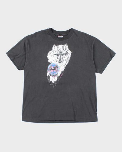 Vintage 90's Single Stitch Wolf Graphic T-Shirt - L