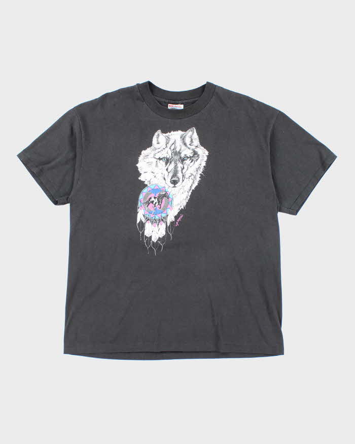 Vintage 90's Single Stitch Wolf Graphic T-Shirt - L