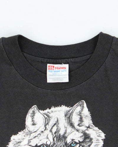 Vintage 90's Single Stitch Wolf Graphic T-Shirt - L
