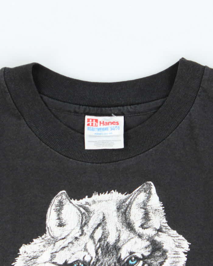 Vintage 90's Single Stitch Wolf Graphic T-Shirt - L