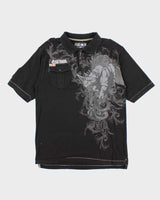 Vintage Y2K Ecko Untld Military Style Graphic Polo Shirt - M