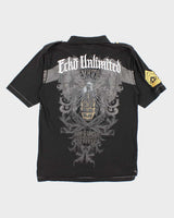 Vintage Y2K Ecko Untld Military Style Graphic Polo Shirt - M