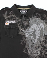 Vintage Y2K Ecko Untld Military Style Graphic Polo Shirt - M