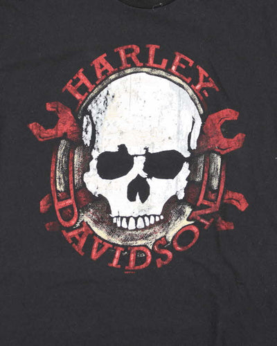 Vintage Harley Davidson Skull Biker Graphic T-Shirt - L