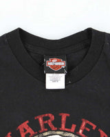 Vintage Harley Davidson Skull Biker Graphic T-Shirt - L