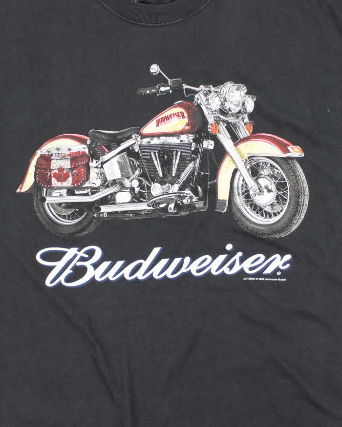 Vintage 2000's Budweiser Motorbike Graphic T-Shirt - L