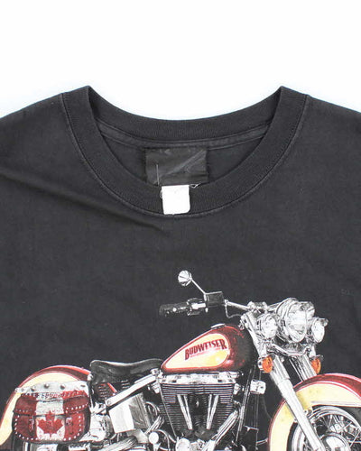Vintage 2000's Budweiser Motorbike Graphic T-Shirt - L